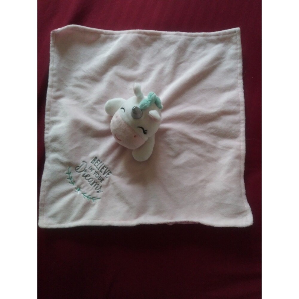 Baby Starters Unicorn Lovey Dream A Little Dream Pink Security Blanket Rattle